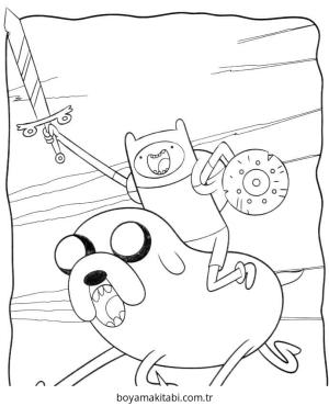 Macera Zamanı boyama sayfası – keyifli zaman, renkli çizimler