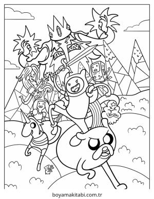 Macera Zamanı boyama sayfası – eğlenceli etkinlik, el becerilerini geliştirir