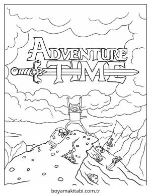 Macera Zamanı boyama sayfası – boyama çalışması, yaratıcılığı geliştirir