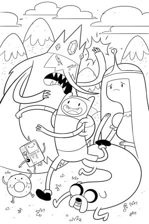 Macera Zamanı boyama sayfası,  coloring page, Finn Kraldan Kaçıyor, 