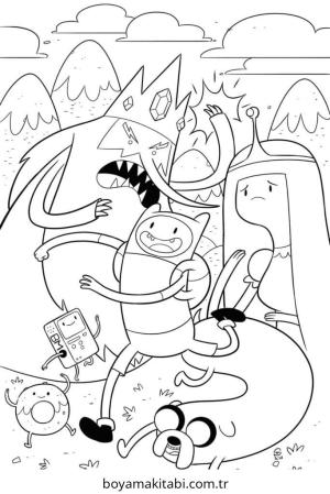 Macera Zamanı boyama sayfası – sanatsal çalışma, çocuklar için