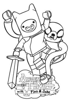 Macera Zamanı boyama sayfası,  coloring page, Lego Finn ve Jake, 