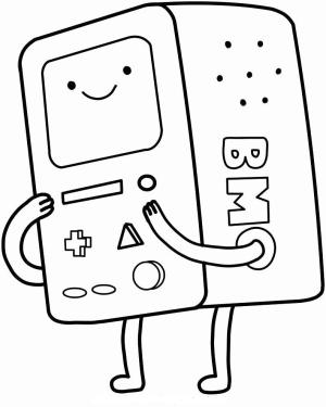 Macera Zamanı boyama sayfası,  coloring page, Sevimli BMO, 