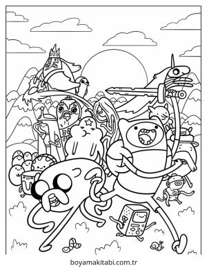 Macera Zamanı boyama sayfası – eğitici aktivite, yaratıcılık