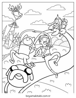 Macera Zamanı boyama sayfası – el becerilerini geliştirir, boyama çalışması