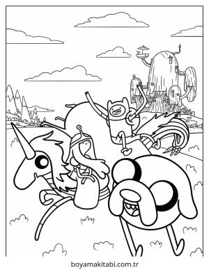 Macera Zamanı boyama sayfası – yaratıcılık, eğlenceli etkinlik