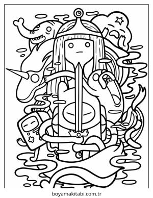 Macera boyama sayfası – evde etkinlik, ücretsiz yazdır