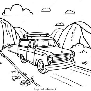 Macera boyama sayfası – okul öncesi, evde etkinlik