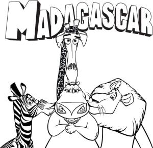 Madagascar boyama sayfası,  coloring page, Madagaskar Anahat, 