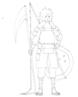 Madara Uchiha boyama sayfası,  coloring page, Havalı Uchiha Madara, 