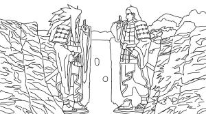 Madara Uchiha boyama sayfası,  coloring page, Estatuas De Madara Y Hashirama, 