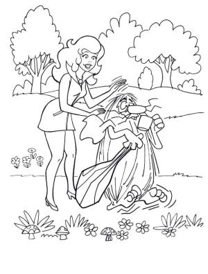 Mağara Adamı boyama sayfası,  coloring page, Kaptan Mağara Adamı ve Genç Melekler, 