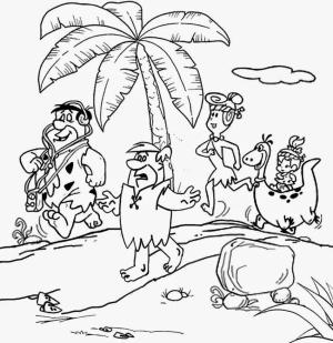 Mağara Adamı boyama sayfası,  coloring page, Sahilde Mağara Adamları, 