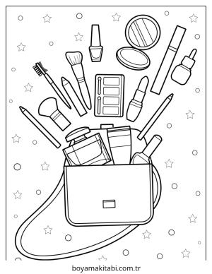 Makyaj boyama sayfası – boyama çalışması, yaratıcılığı geliştirir