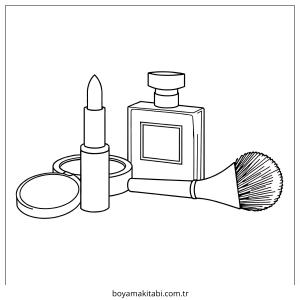 Makyaj boyama sayfası – sevimli karakter, sanatsal çalışma