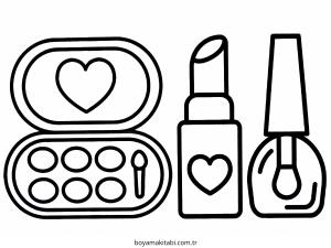 Makyaj boyama sayfası – yaratıcılık, eğlenceli etkinlik