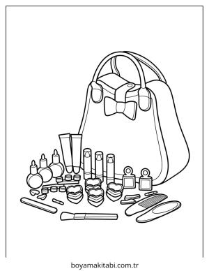 Makyaj boyama sayfası – ücretsiz yazdır, boyama etkinliği