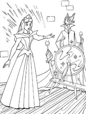 Malefiz boyama sayfası,  coloring page, Prenses Aurora ve Malefiz, 