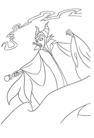 Malefiz boyama sayfası,  coloring page, Kızgın Malefiz, 