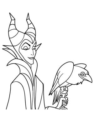 Malefiz boyama sayfası,  coloring page, Malefiz ve kargası, 