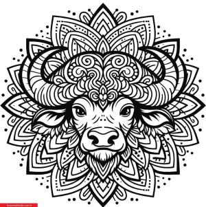 Mandala Hayvanlar boyama sayfası, coloring page, ,