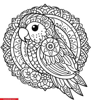 Mandala Hayvanlar boyama sayfası, coloring page, ,