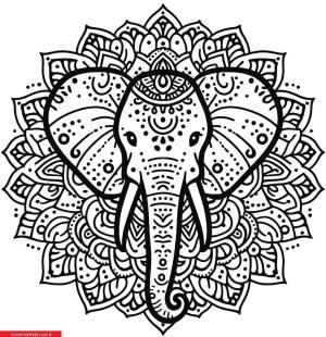 Mandala Hayvanlar boyama sayfası, coloring page, ,