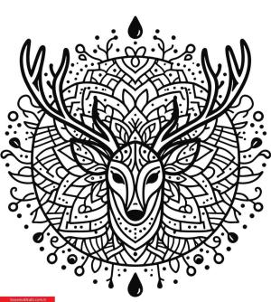 Mandala Hayvanlar boyama sayfası, coloring page, ,