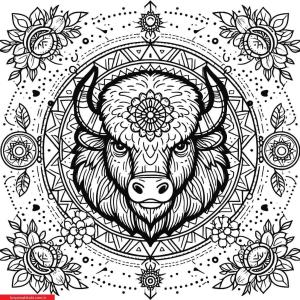 Mandala Hayvanlar boyama sayfası, coloring page, ,
