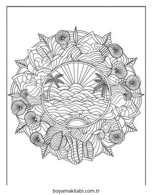 Mandala boyama sayfası – eğitici aktivite, yaratıcılık