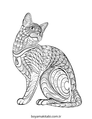 Mandala boyama sayfası – basit çizim, kolay boyama