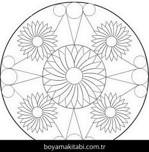 Mandala boyama sayfası – boyama çalışması, yaratıcılığı geliştirir