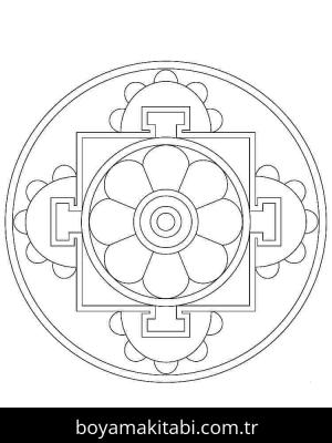 Mandala boyama sayfası – yaratıcılığı geliştirir, keyifli zaman