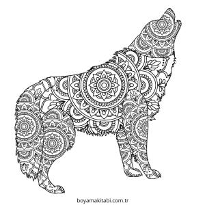 Mandala boyama sayfası – okul öncesi, evde etkinlik