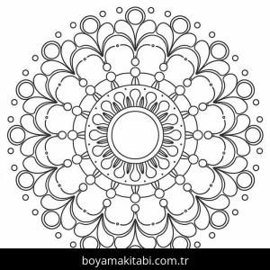 Mandala boyama sayfası – evde etkinlik, ücretsiz yazdır