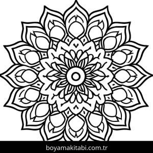 Mandala boyama sayfası – yaratıcılık, eğlenceli etkinlik