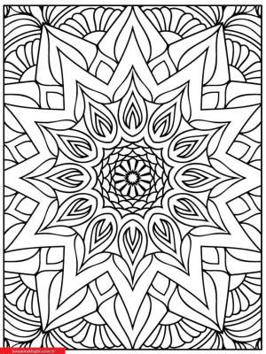 Mandala boyama sayfası, coloring page, ,