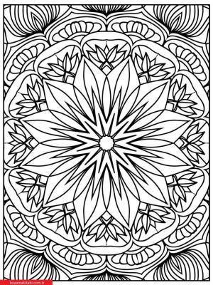 Mandala boyama sayfası, coloring page, ,