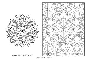 Mandala boyama sayfası – çocuk aktivitesi, PDF indir