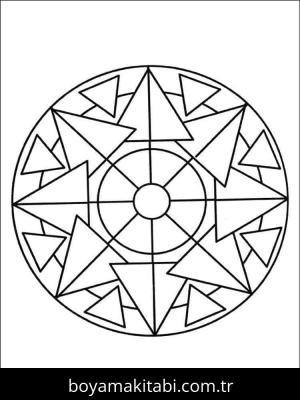 Mandala boyama sayfası – el becerilerini geliştirir, boyama çalışması