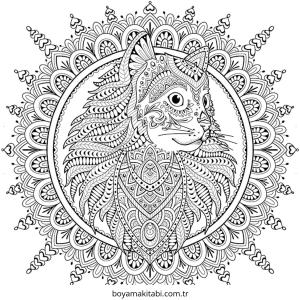 Mandala boyama sayfası – sanatsal çalışma, çocuklar için