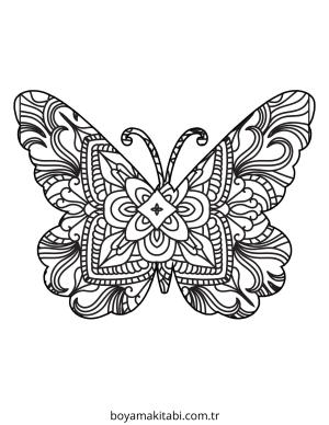 Mandala boyama sayfası – okul öncesi, evde etkinlik