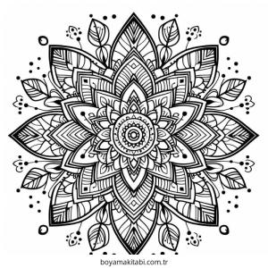 Mandala boyama sayfası – boyama etkinliği, çocuk aktivitesi