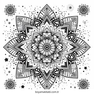 Mandala boyama sayfası – boyama çalışması, yaratıcılığı geliştirir