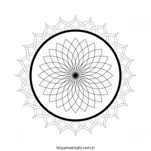 Mandala boyama sayfası – yaratıcılığı geliştirir, keyifli zaman