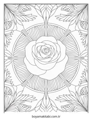 Mandala boyama sayfası – çocuk aktivitesi, PDF indir
