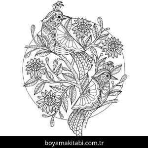 Mandala boyama sayfası – çocuklar için, çizgi film temalı