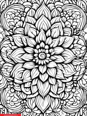 Mandala boyama sayfası, coloring page, ,