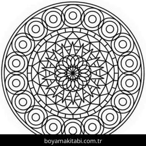 Mandala boyama sayfası – el becerilerini geliştirir, boyama çalışması