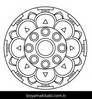 Mandala boyama sayfası – boyama etkinliği, çocuk aktivitesi